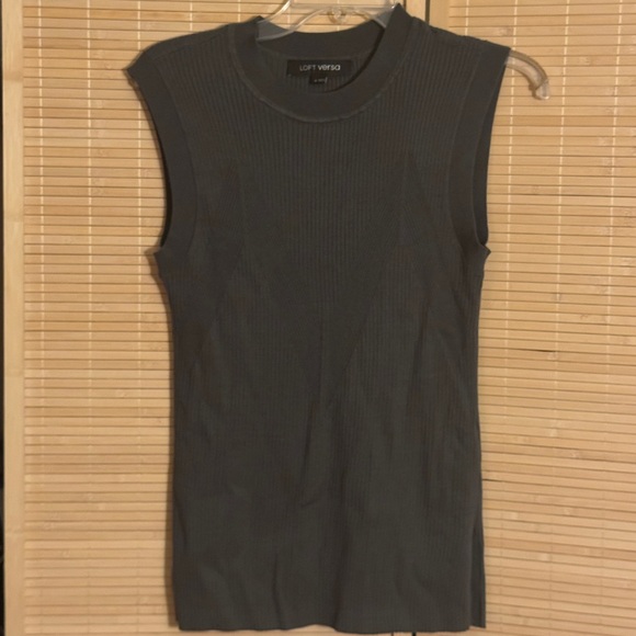 LOFT Versa Olive Ribbed Tank - Picture 3 of 4